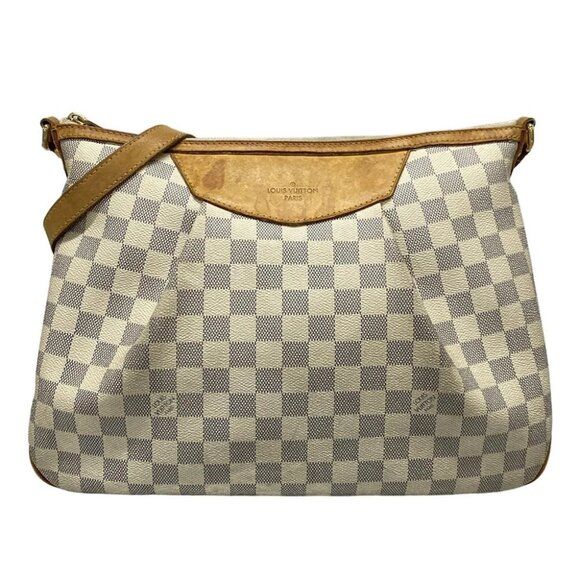 LOUIS VUITTON Siracusa MM Azur Damier Shoulder Bag - Picture 1 of 16